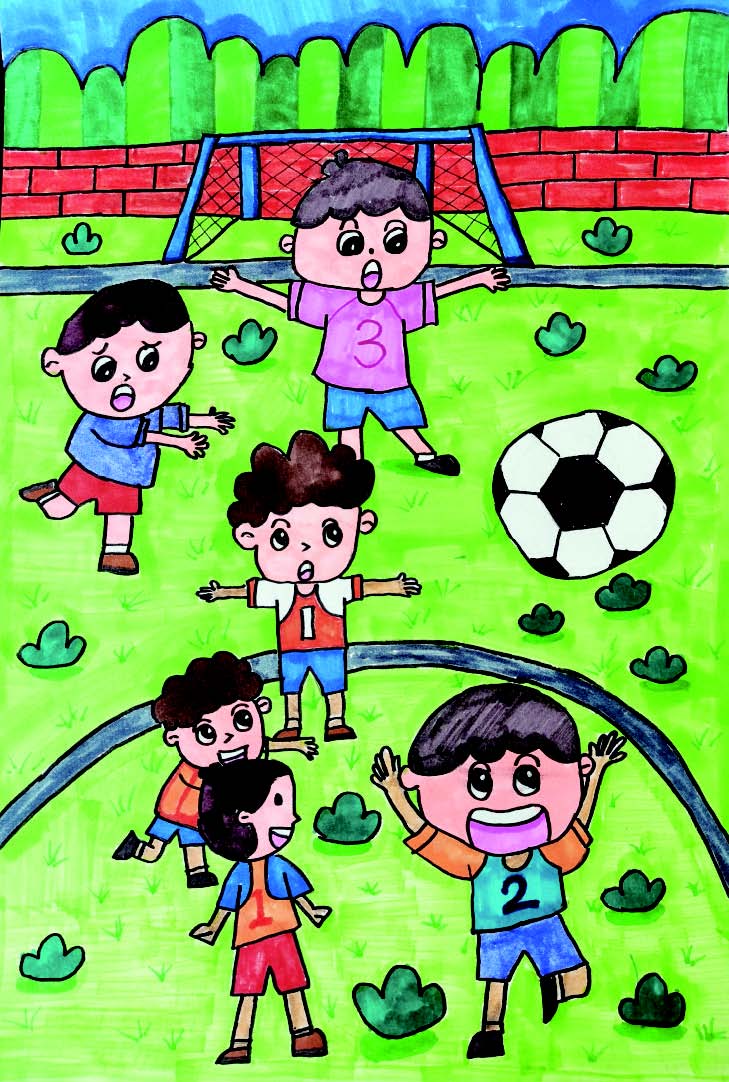 欢乐足球(儿童画)
